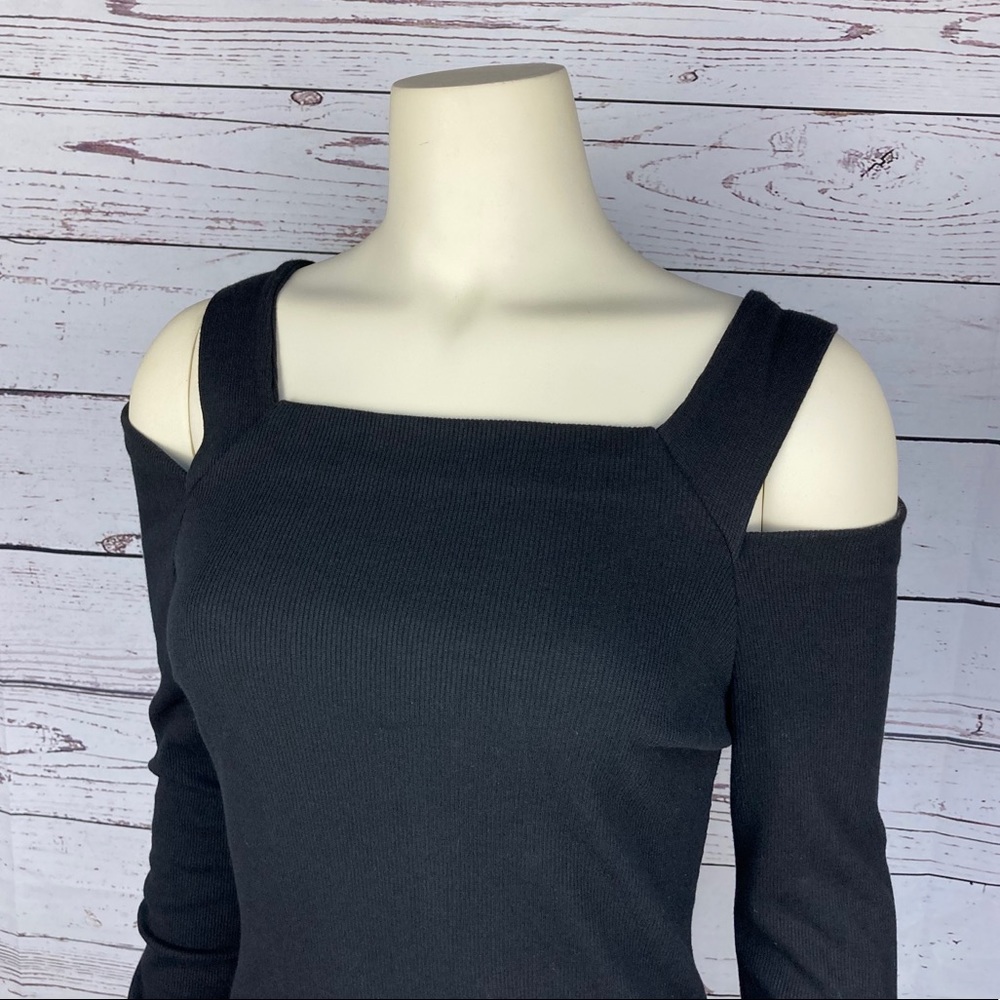 DOUBLJU LBD Cold Shoulder Square Neck Dress Size M - Picture 6 of 15